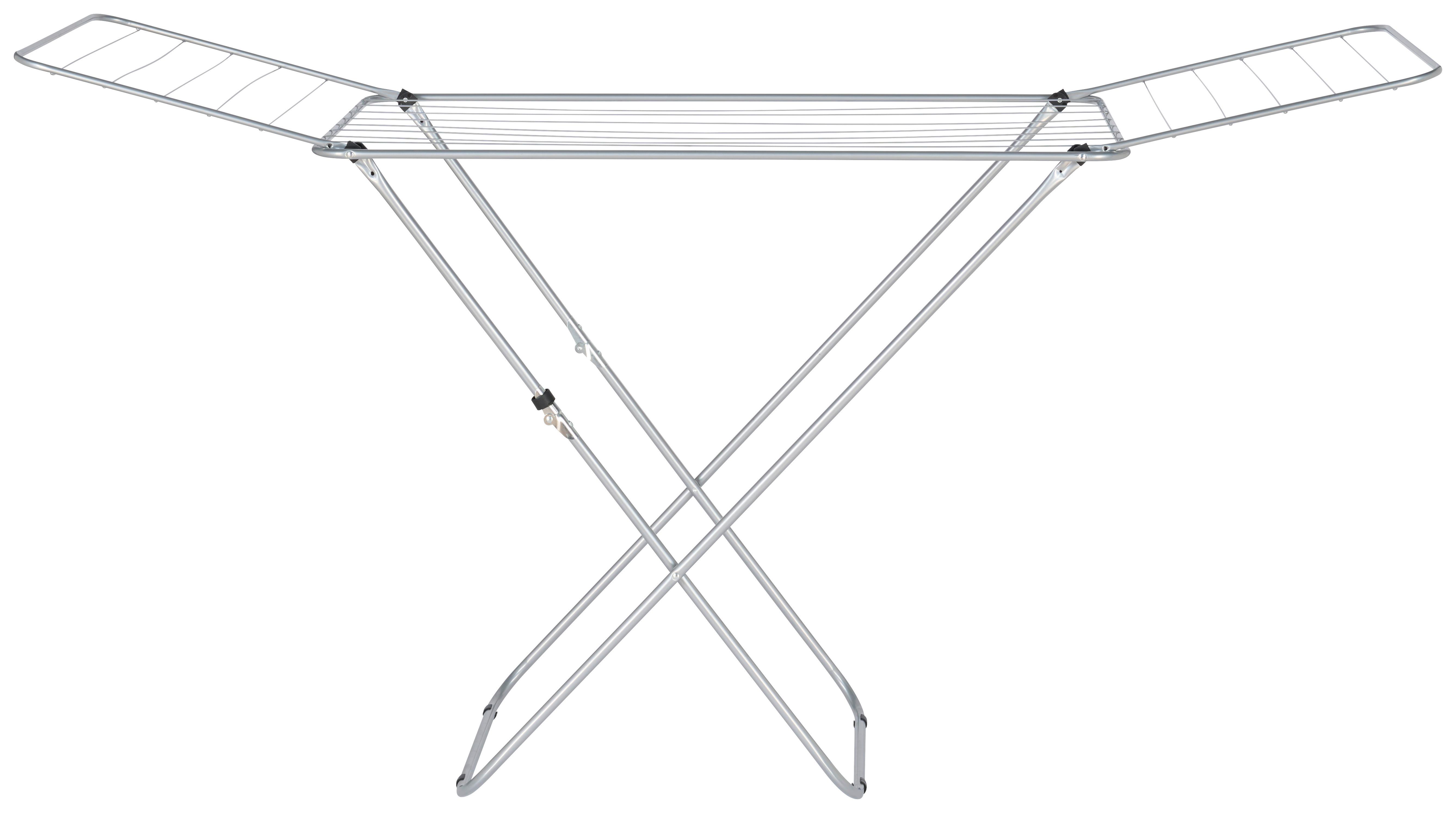 Wäschetrockner Jenny in Silberfarben - Silberfarben, KONVENTIONELL, Metall (180/55/90cm) - Based