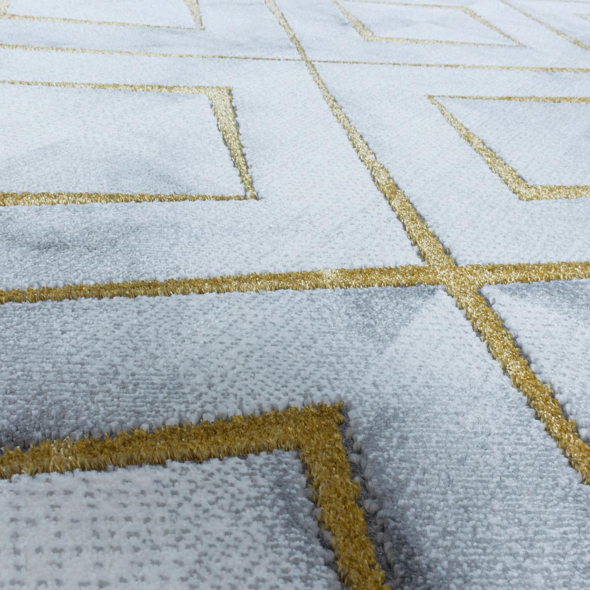 Webteppich Naxos Goldfarben ca. 140x200cm - Goldfarben, Design, Textil (140/200cm)