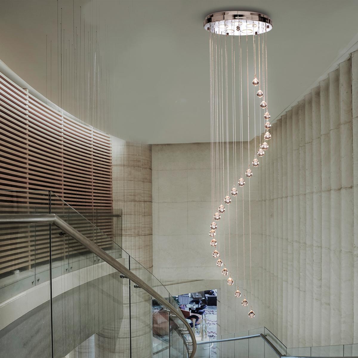 Mennyezeti Lámpa 5742cc Hallway - krómszínű, Design, üveg/fém (30/180cm)