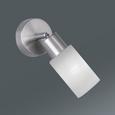 Strahler Iris, max. 4 Watt - Weiß/Nickelfarben, KONVENTIONELL, Glas/Metall (8/23cm)