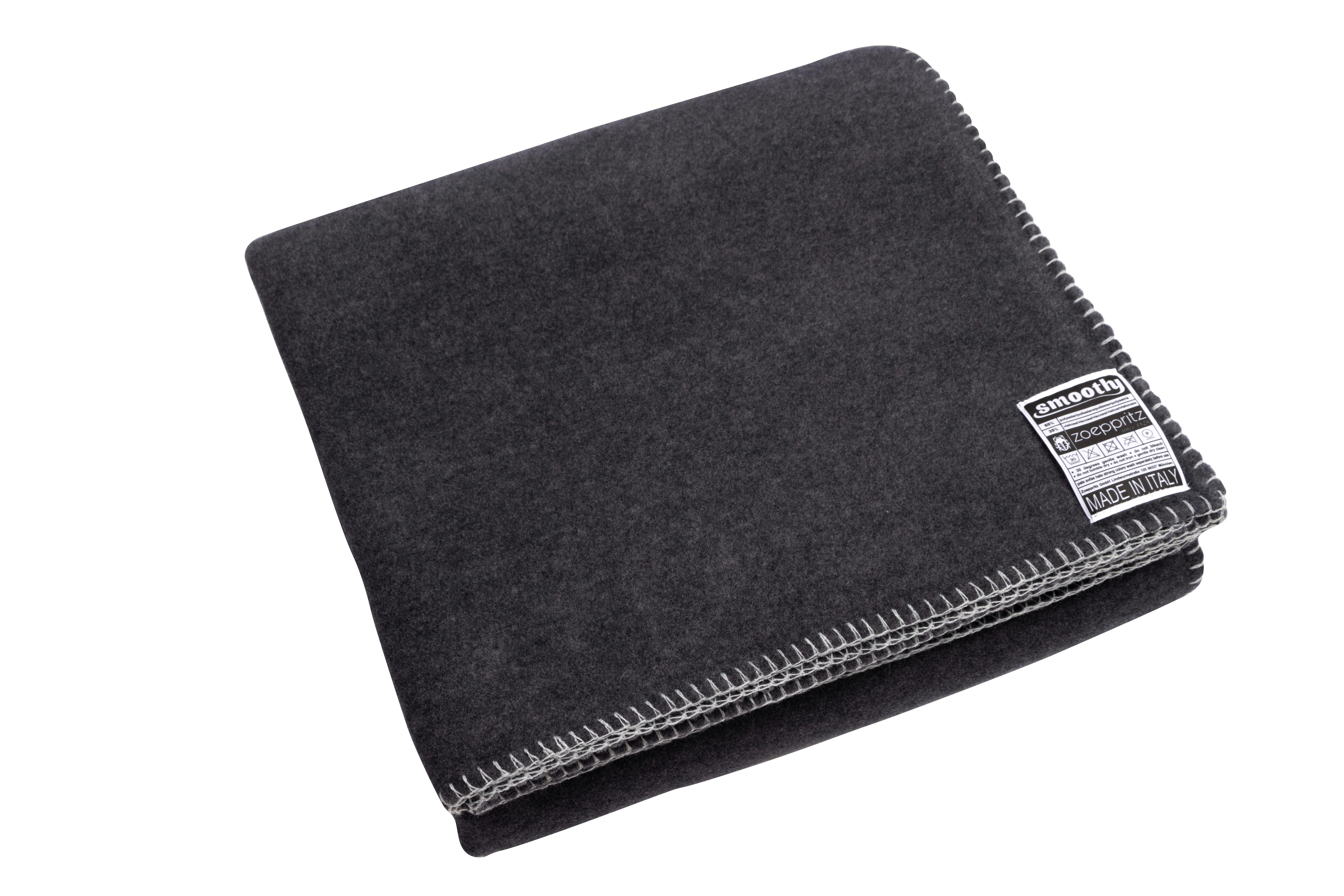 KOC POLAROWY SMOOTHY - ciemnoszary, Basics, tkanina (140/190cm) - Zoeppritz