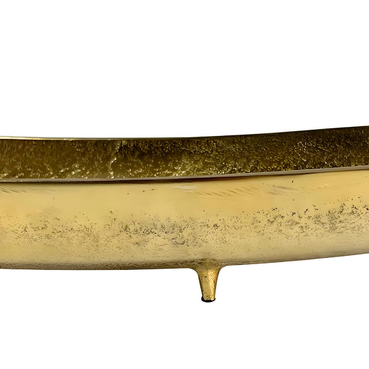 Dekoschale Wl7.567 - Goldfarben, Design, Metall (80/13/7cm) - Livetastic
