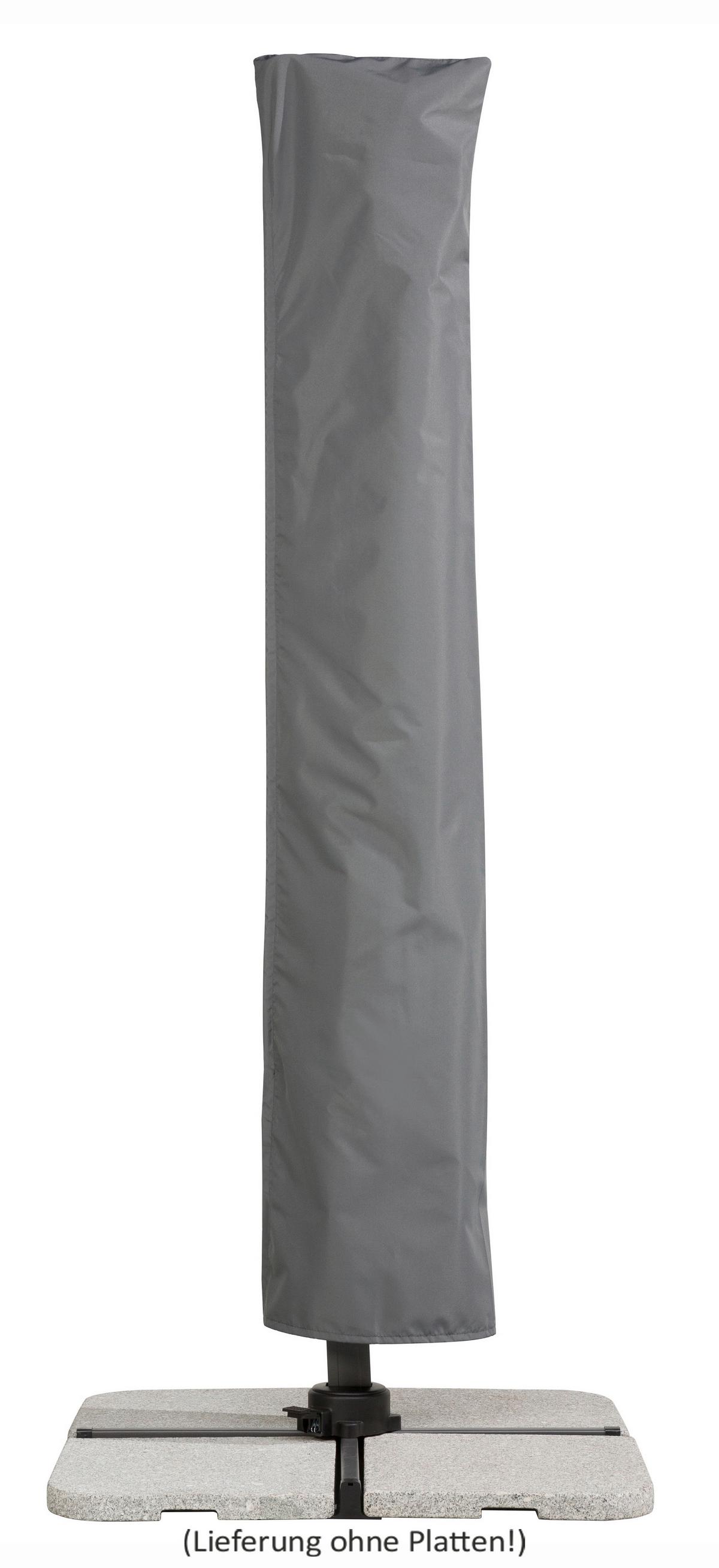 Ampelschirm Rhodos Hellgrau - Anthrazit/Hellgrau, Basics, Textil/Metall (358/263/300cm) - Schneider
