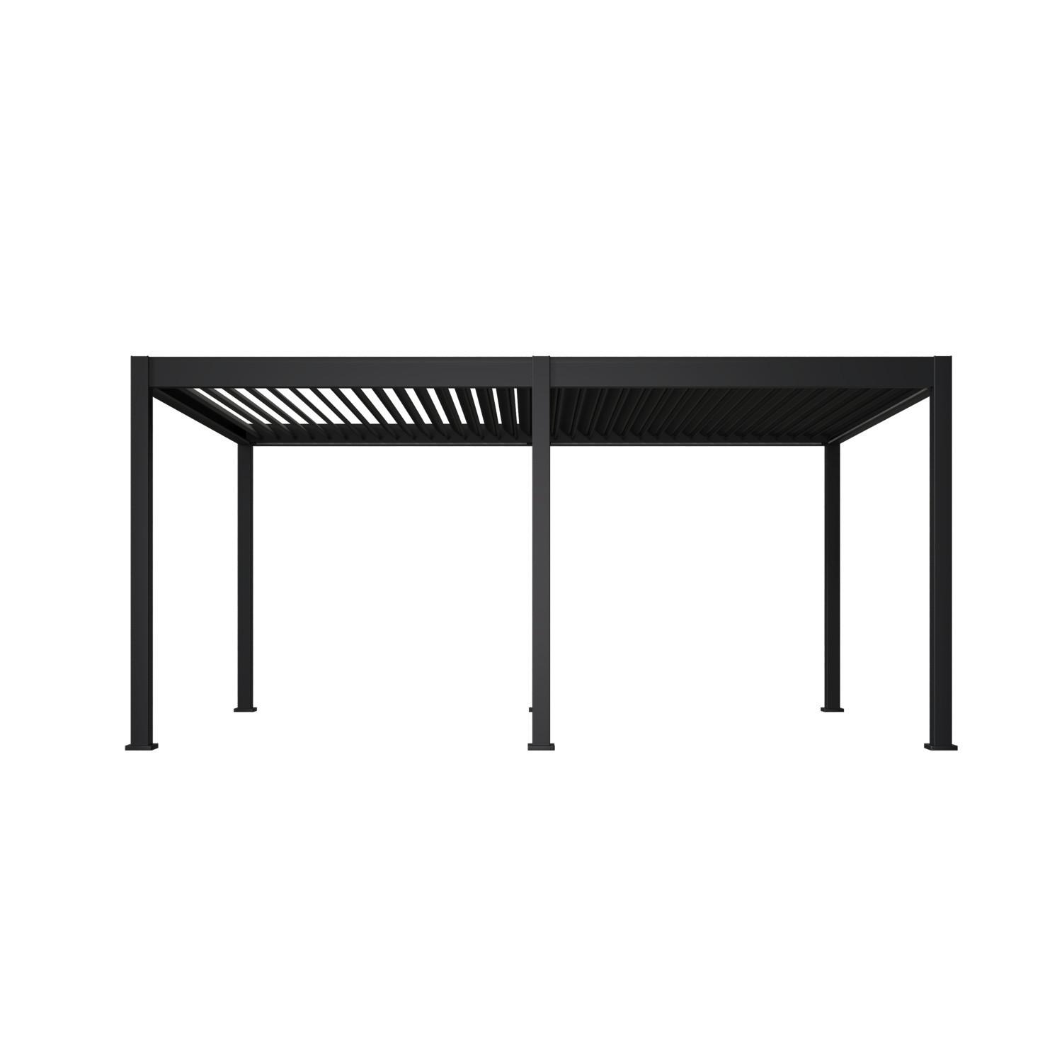 Pergola Deluxe ca. 530x360 cm Anthrazit Netzbetrieb inkl.LED - Anthrazit, Basics, Metall (530/255/360cm) - Gardenson