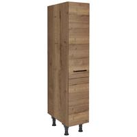 Apothekerschrank Structura Eiche dunkel - Eiche dunkel/Schwarz, MODERN, Holzwerkstoff/Metall (30/168/58cm) - Nobilia