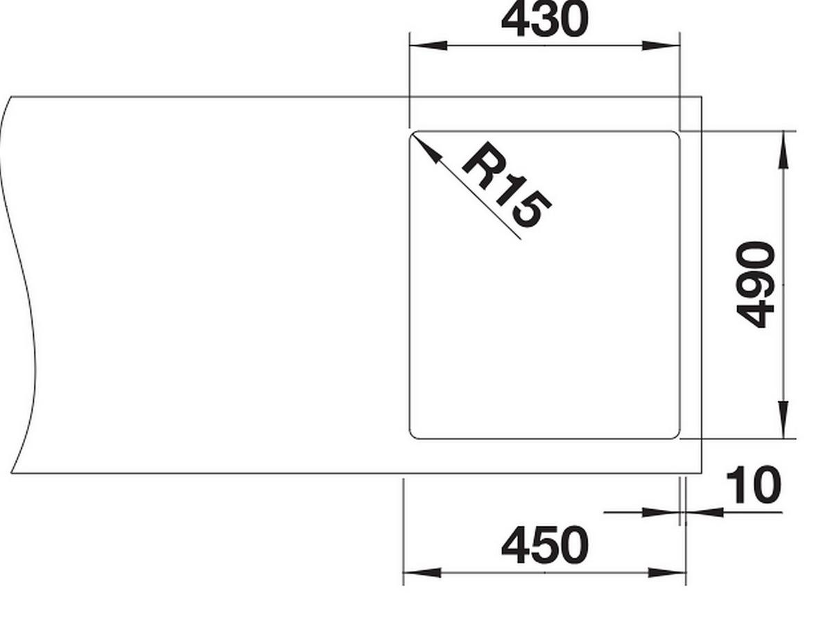 Spüle 525244 Edelstahl seidenglanz - Edelstahlfarben, MODERN, Metall (44/50cm) - Blanco