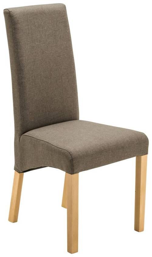 KRZESŁO FOXI - kolor bukowy/taupe, Konventionell, tkanina/drewno (47/102/57cm) - Carryhome