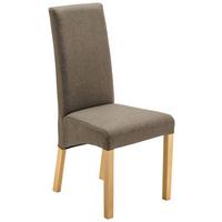 KRZESŁO FOXI - kolor bukowy/taupe, Konventionell, tkanina/drewno (47/102/57cm) - Carryhome