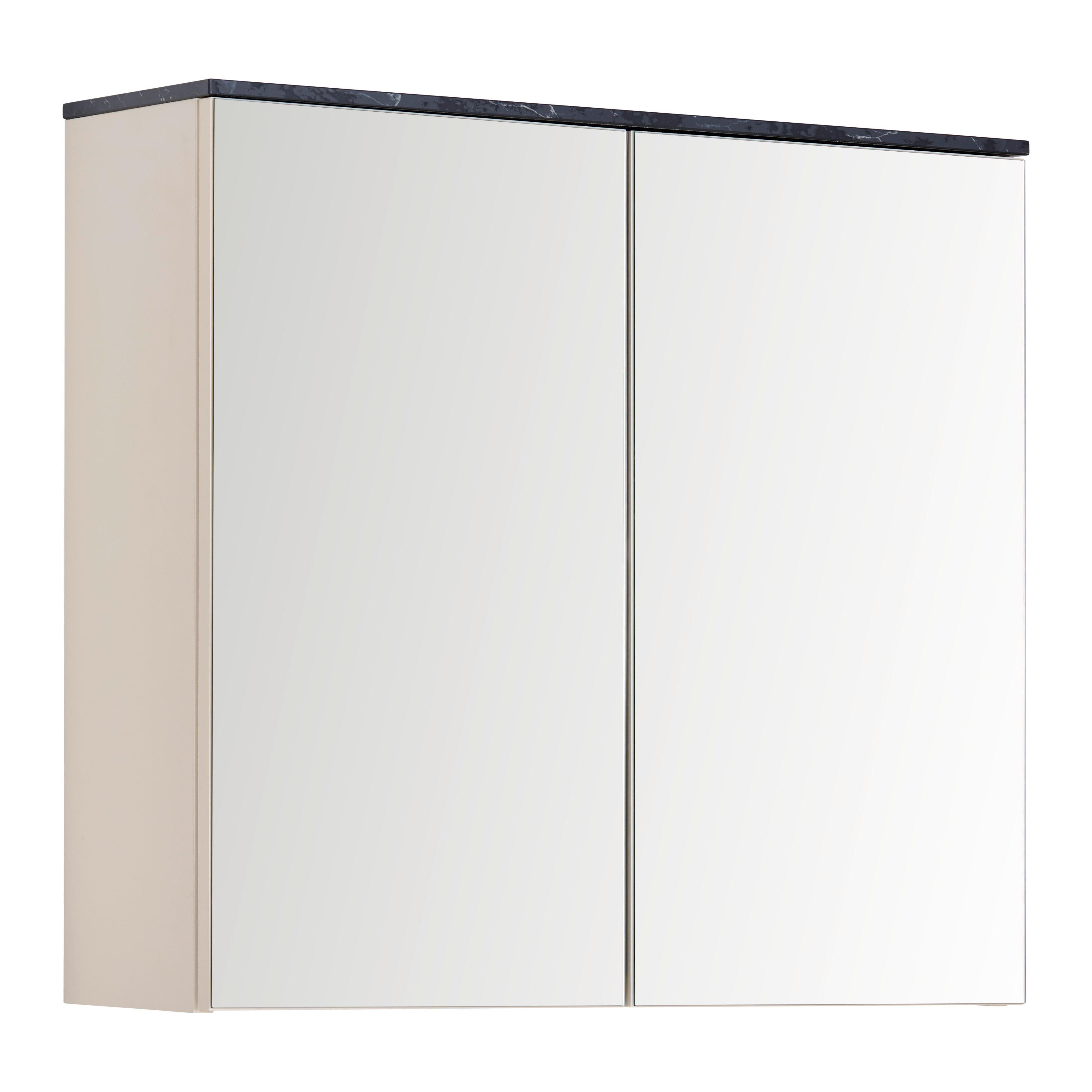 Spiegelschrank Liana Kaschmirfarben - MODERN, Holzwerkstoff (70/65/22cm) - Mömax