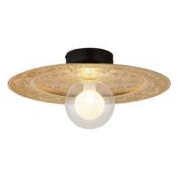 DECKENLEUCHTE 15169DG - Klar/Goldfarben, Basics, Glas/Kunststoff (33/15cm) - Globo