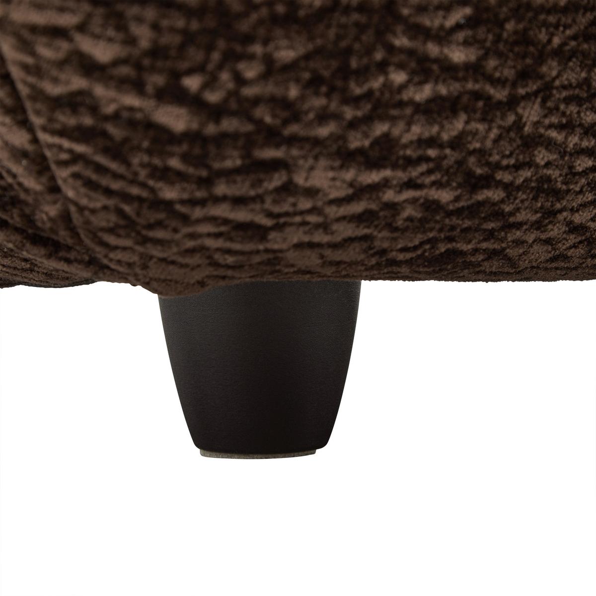 Bigsofa Carlos Dunkelbraun - Dunkelbraun/Schwarz, Modern, Kunststoff/Textil (218/81/104cm) - Mömax