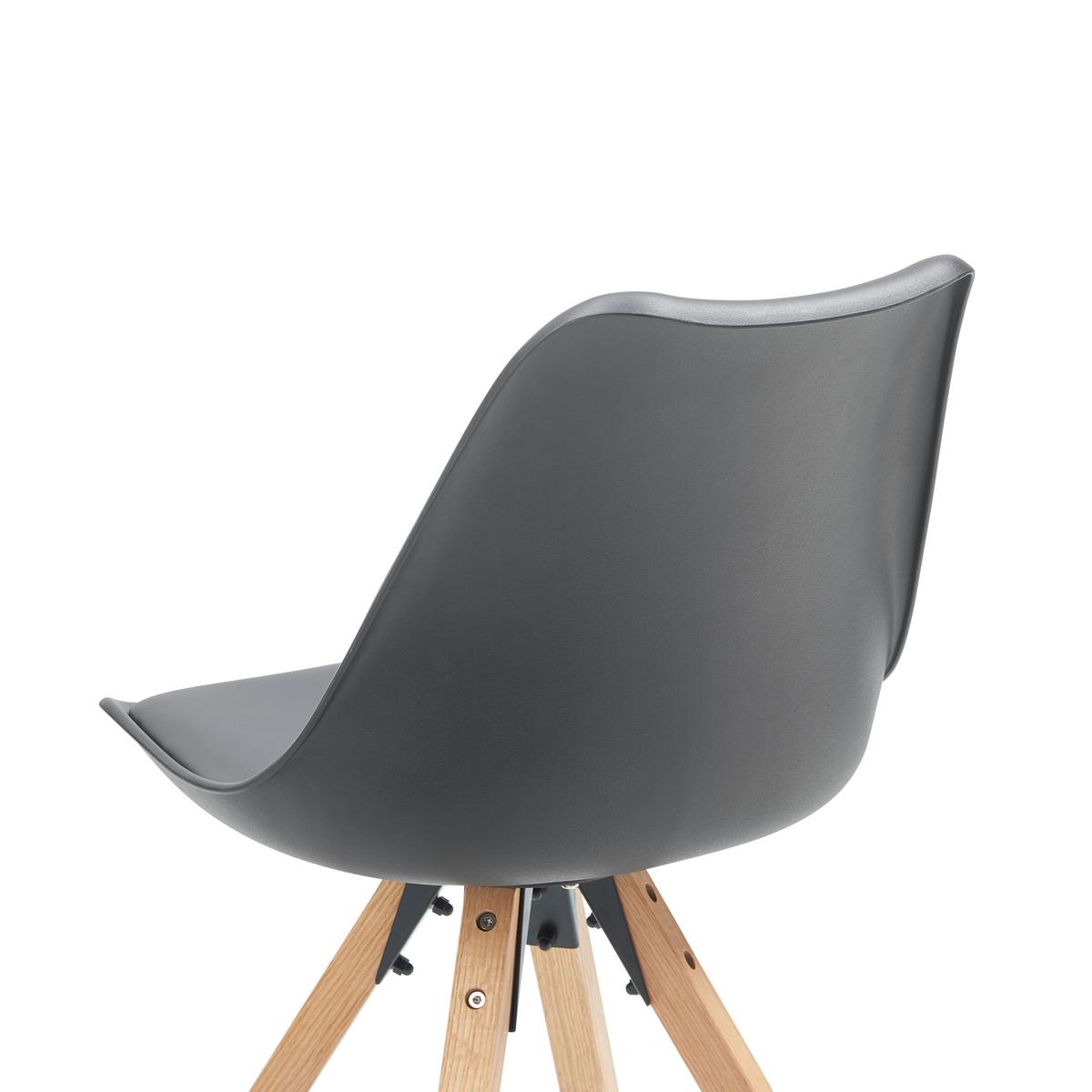 KRZESŁO VILNIUS - kolor naturalny/czarny, Lifestyle, tworzywo sztuczne/drewno (48,5/84/55cm) - MID.YOU