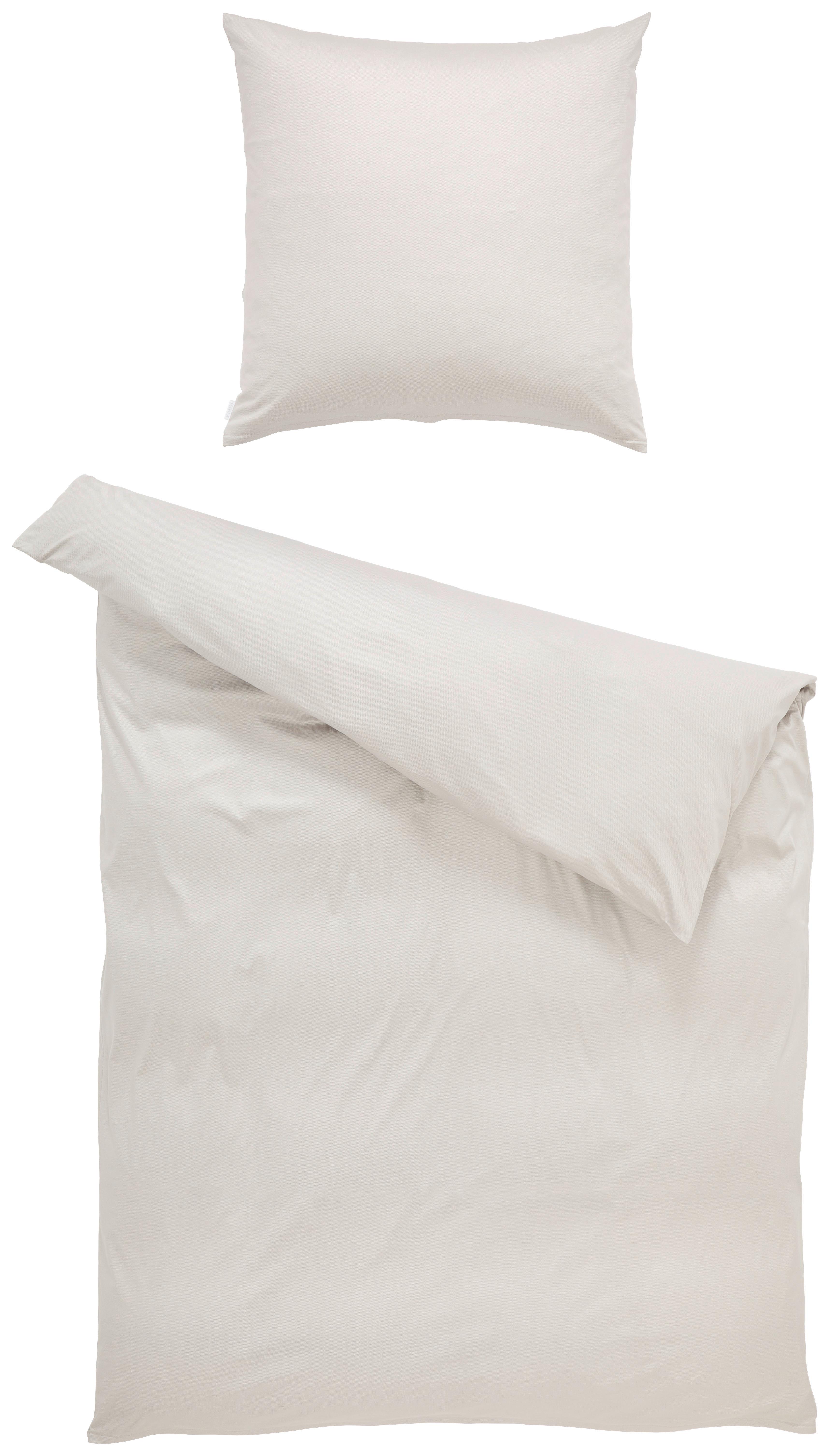 POŚCIEL TASSILO - kolor srebrny, Basics, tkanina (135/200cm) - Estella