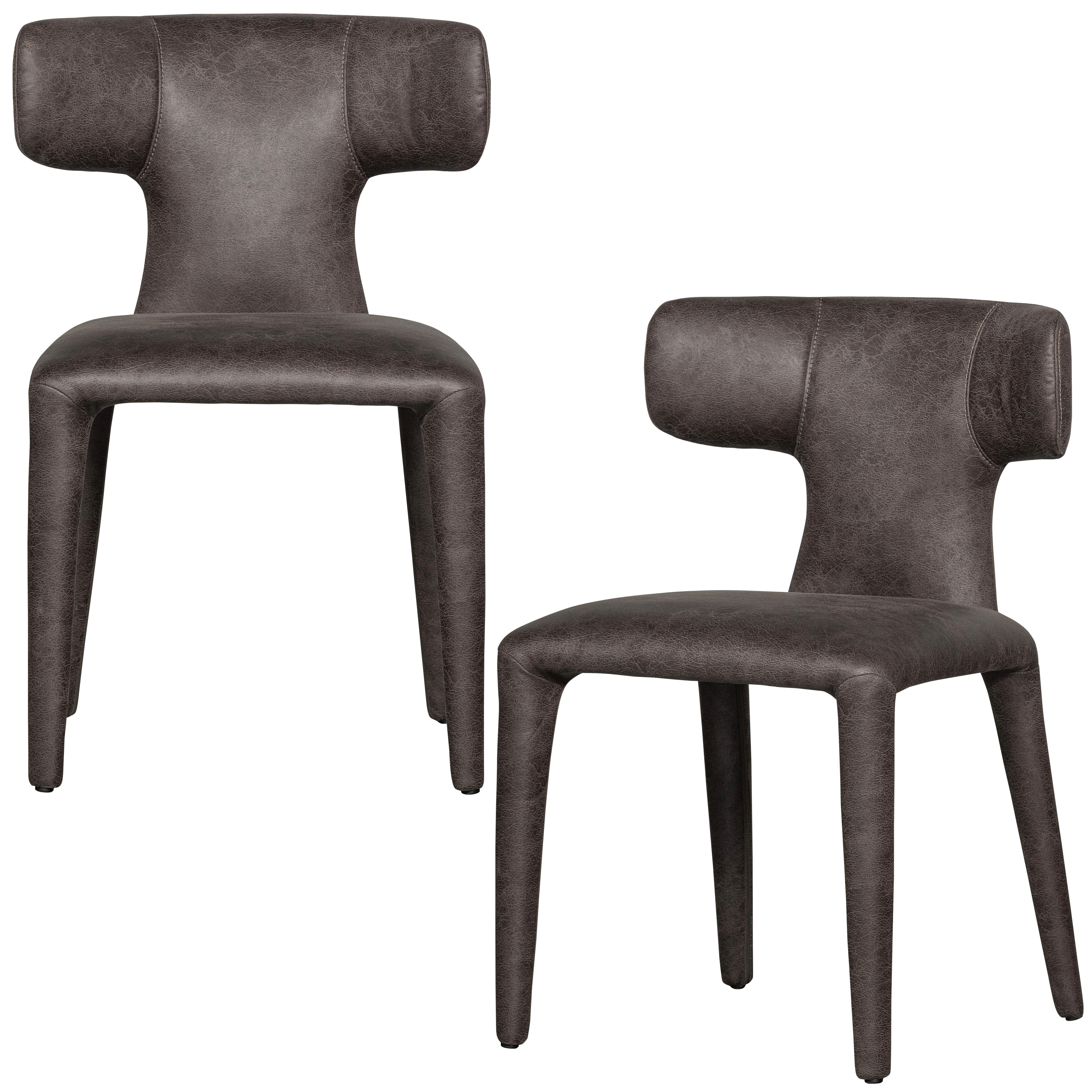 Stuhl-Set Permit Grau/Schwarz B: 52cm - Schwarz/Grau, MODERN, Holzwerkstoff/Textil (52/78/53cm) - Livetastic