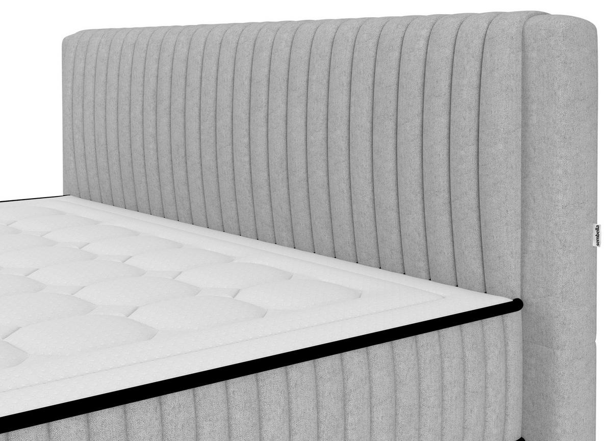 Bett Elena Silberfarben ca. 200x200cm - Silberfarben, KONVENTIONELL, Holz/Holzwerkstoff (200/200cm) - Sembella