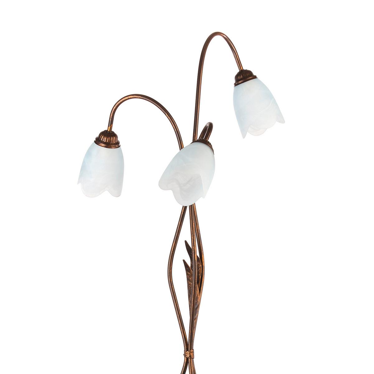 Stehleuchte Sonia Bronzefarben max. 6 Watt - Bronzefarben, KONVENTIONELL, Glas/Metall (52/168cm)