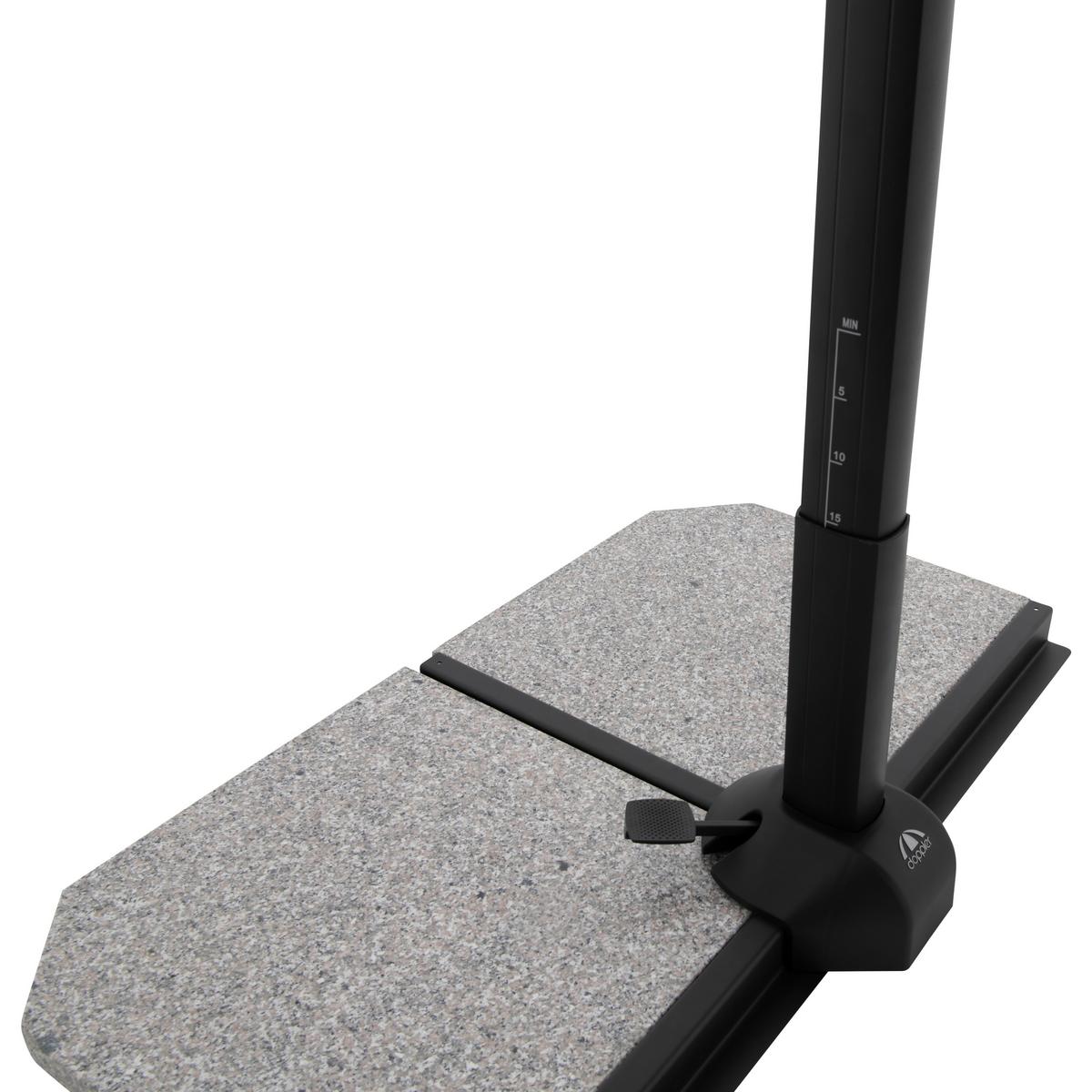 Pendelschirm Active City Schwarz ca. 240x135cm - Anthrazit/Schwarz, Basics, Textil/Metall (240/135cm) - Doppler