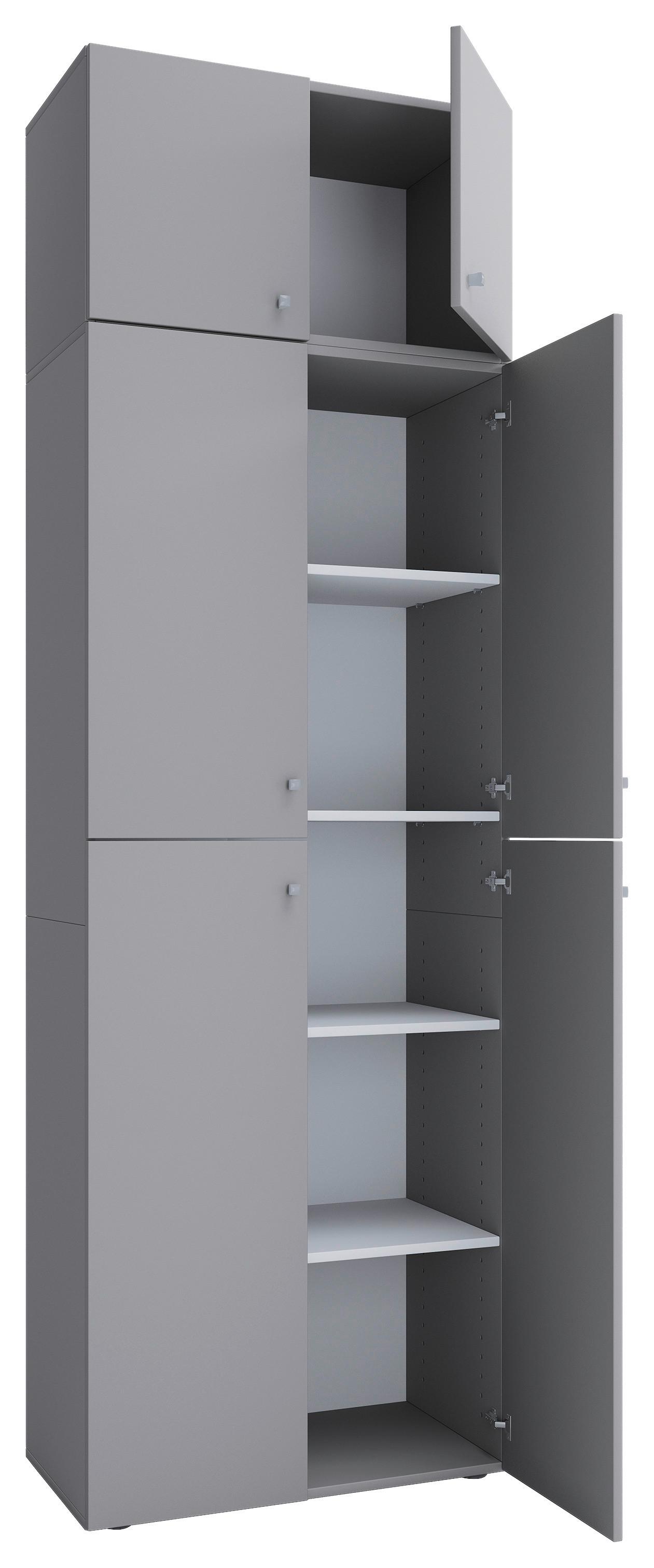Aktenschrank Lona XXL Grau - Grau, MODERN, Holzwerkstoff (70/223/39cm) - MID.YOU