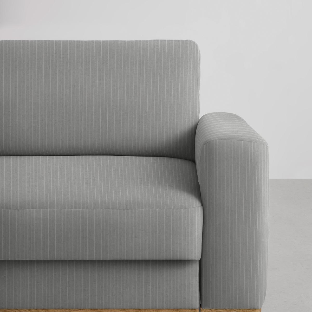 Wohnlandschaft Romeo Grau - Schwarz/Grau, KONVENTIONELL, Textil/Metall (167/87/234cm) - Zandiara