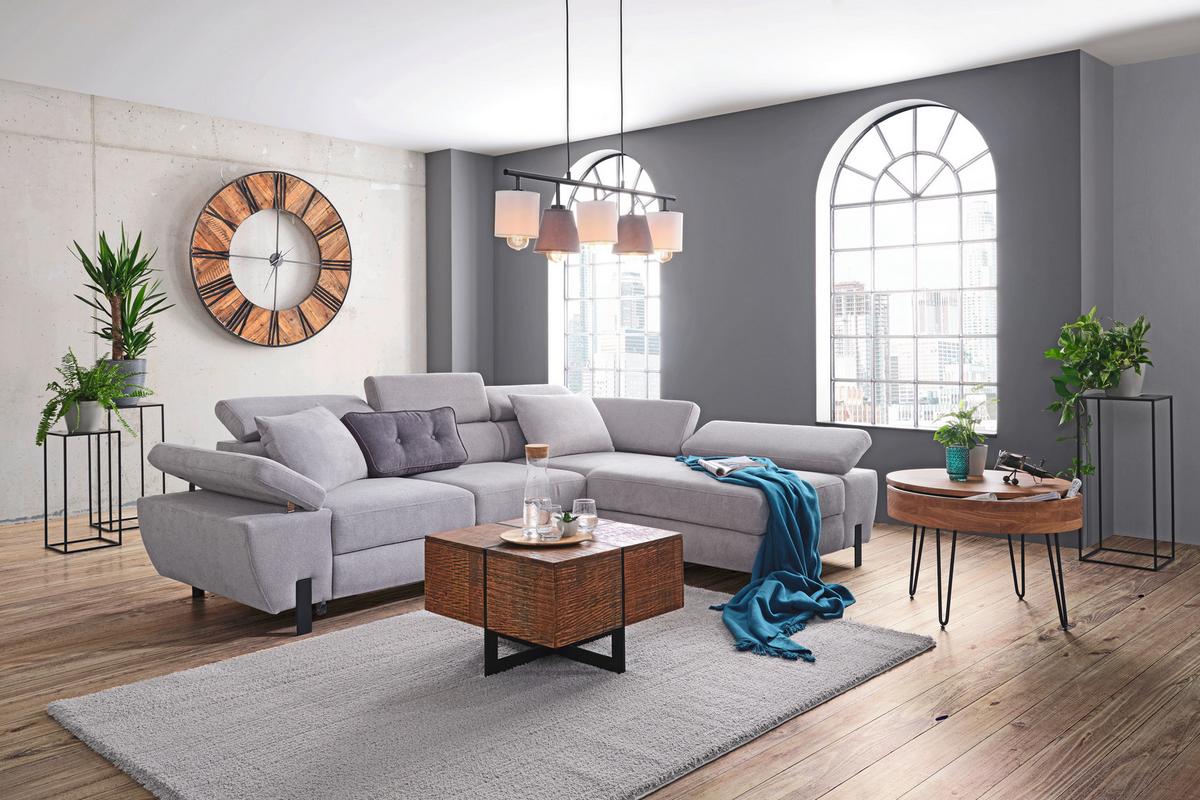 Coltar MOLINA MINI - gri deschis, Modern, lemn/textil (277/90/93cm) - Mömax