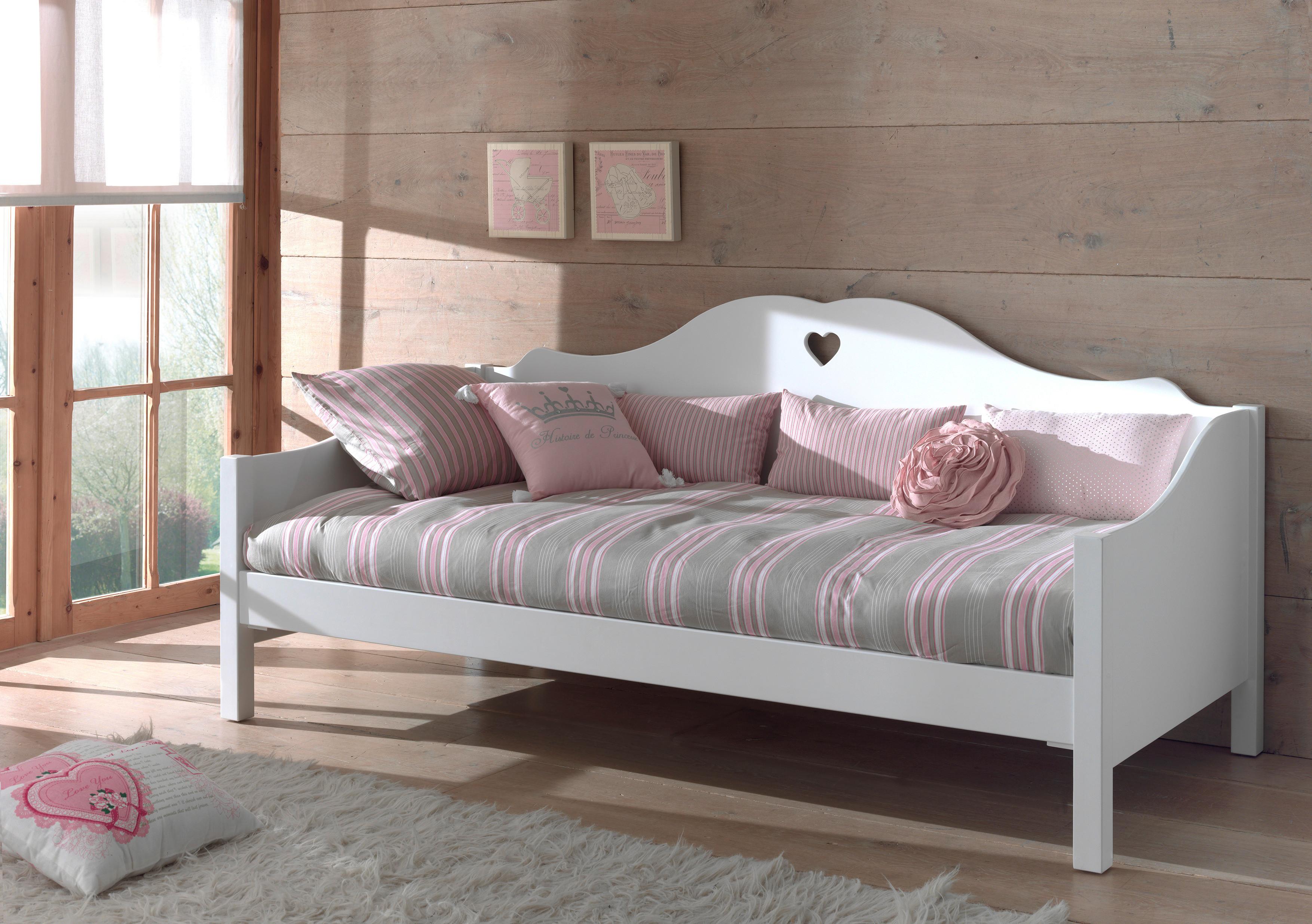 Kojenbett 90x200 Amori, Weiß - Weiß, KONVENTIONELL, Holzwerkstoff (90/200cm) - Vipack