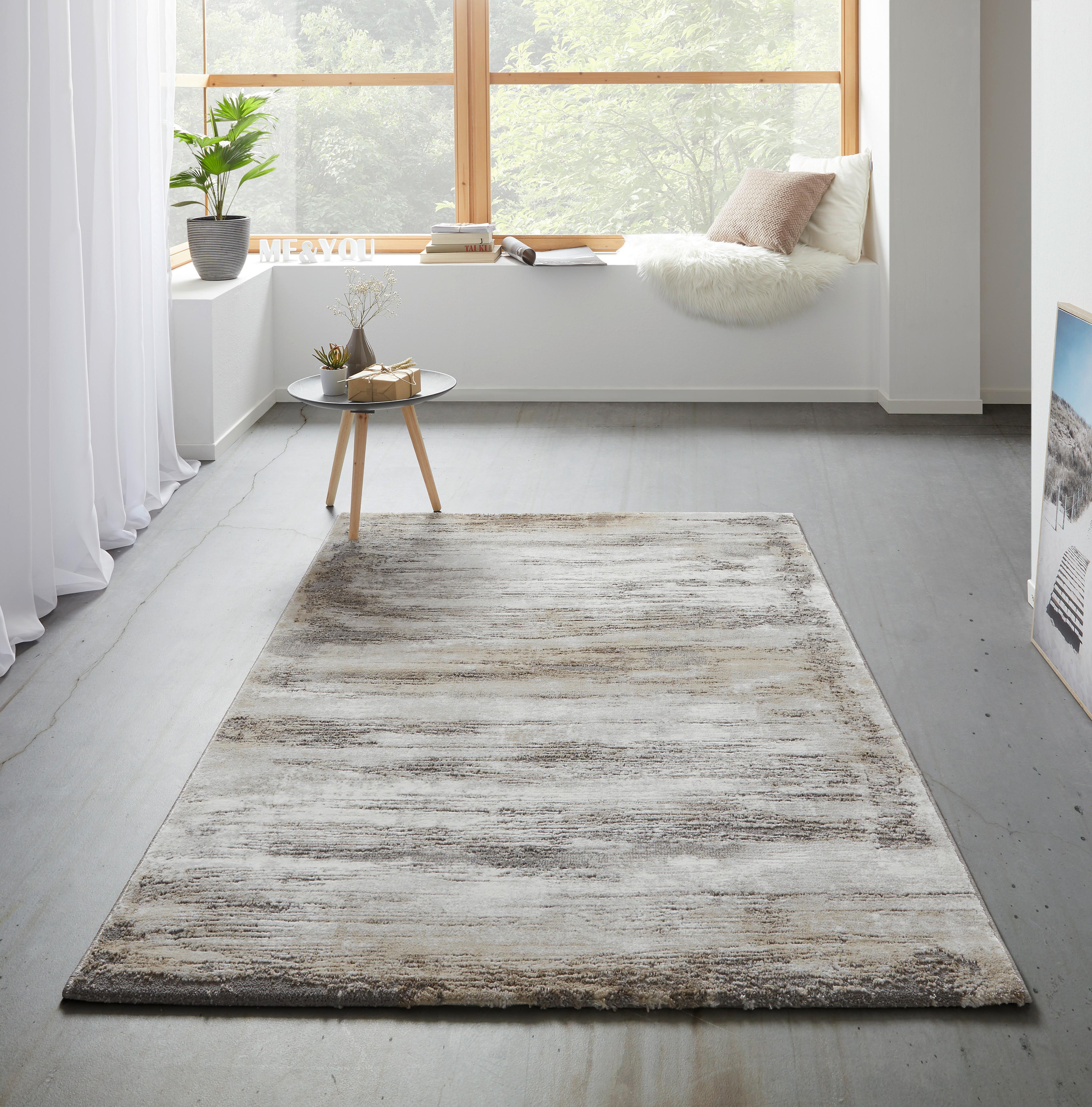 Webteppich Oxford 4 Grau/Beige ca. 200x290cm - Beige/Grau, MODERN, Textil (200/290cm) - Mömax