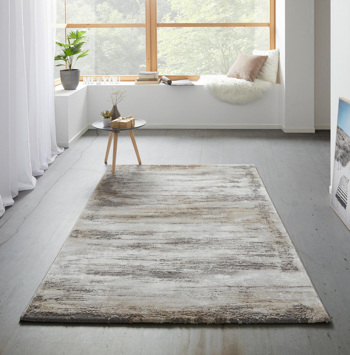 Webteppich Oxford 4 Grau/Beige ca. 200x290cm - Beige/Grau, MODERN, Textil (200/290cm) - Mömax