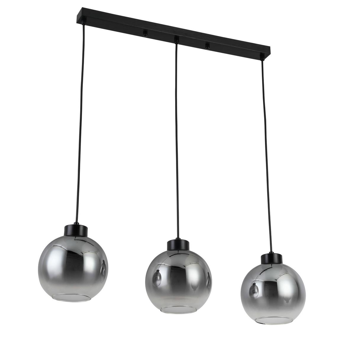 LAMPA WISZĄCA SMOKEY - antracytowy/kolor chromowy, Lifestyle, metal/szkło (72/18/120cm) - Dieter Knoll