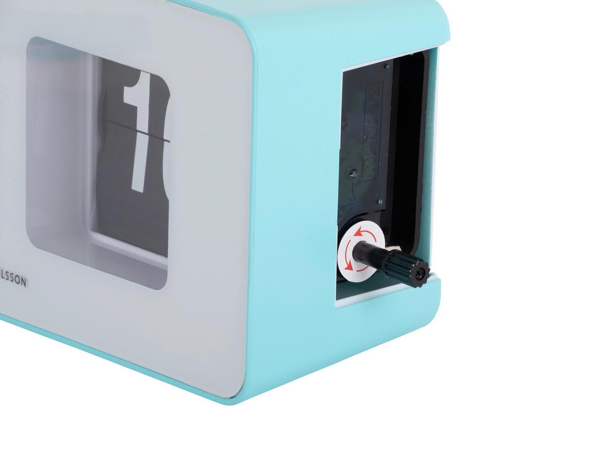 ZEGAR FUNKY FLIP - turkusowy, Basics, tworzywo sztuczne (18/7/9cm) - Karlsson