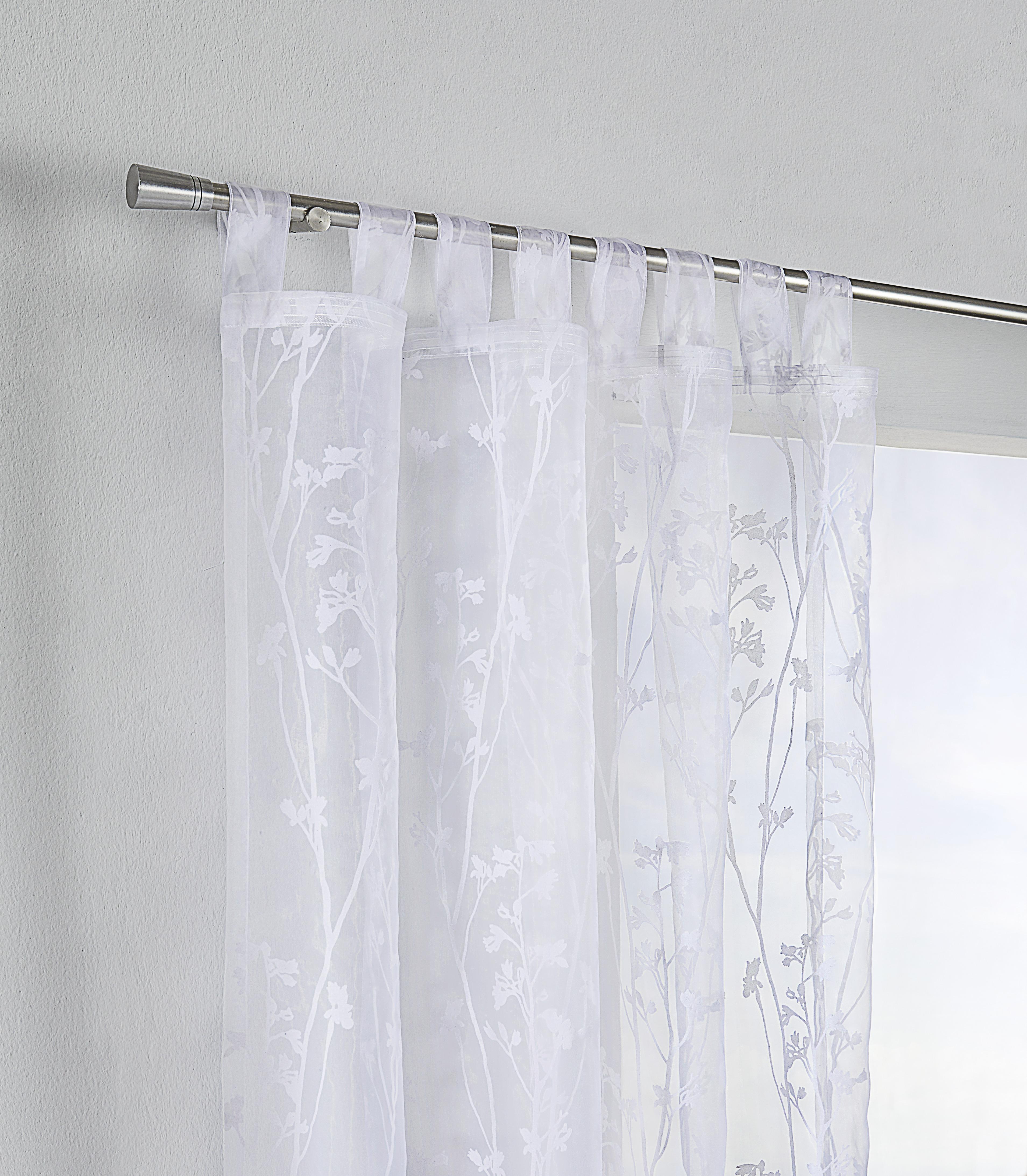 ZASŁONA NA SZELKACH FLORENCE - biały, Trend, tkanina (140/245cm) - Boxxx