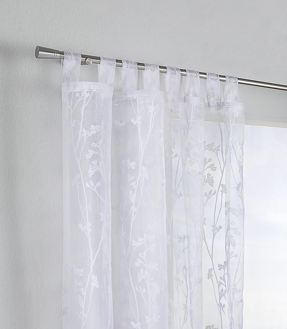 ZASŁONA NA SZELKACH FLORENCE - biały, Trend, tkanina (140/245cm) - Boxxx