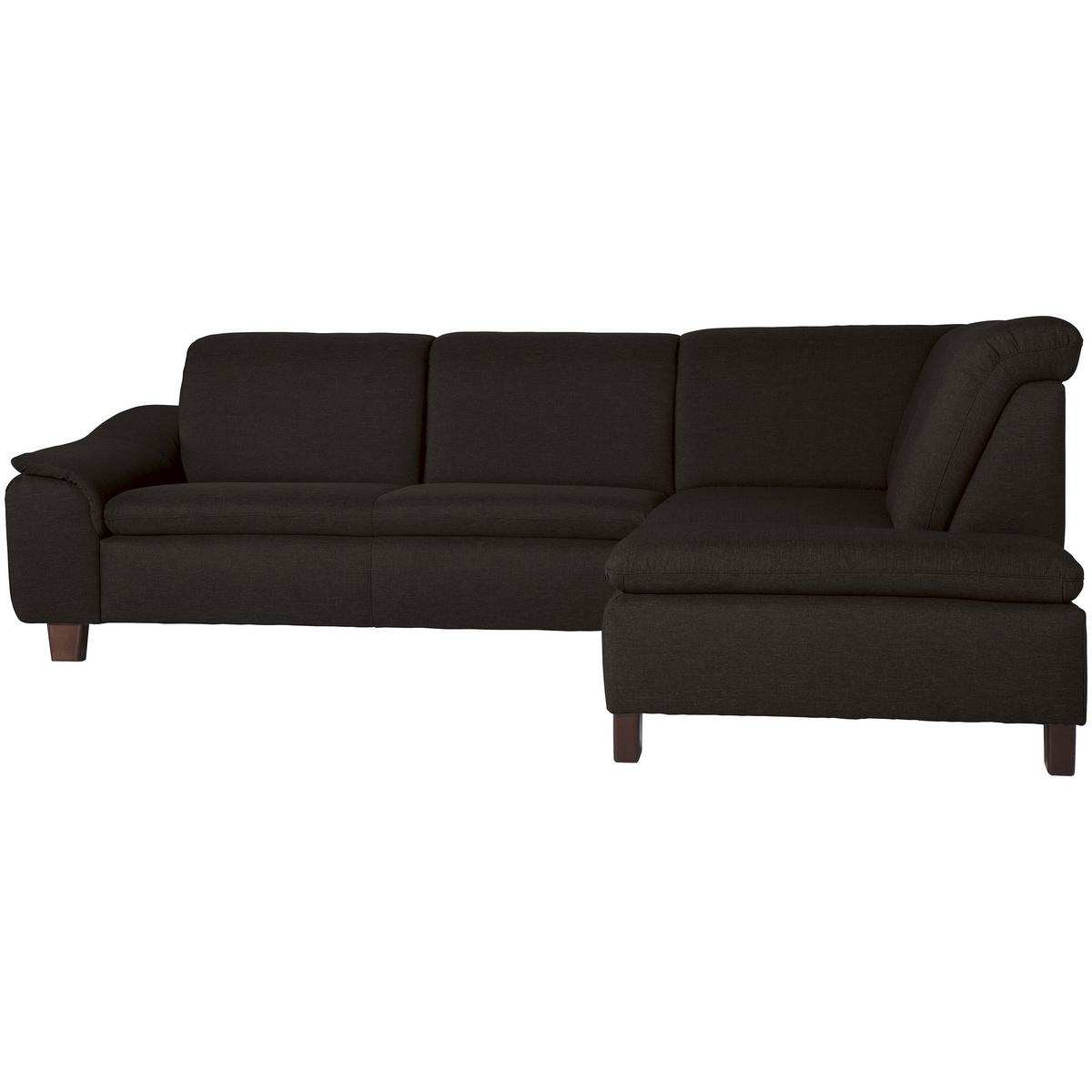 ECKSOFA AARON - Dunkelbraun/Nussbaumfarben, Design, Holz/Textil (247/187cm) - Max Winzer