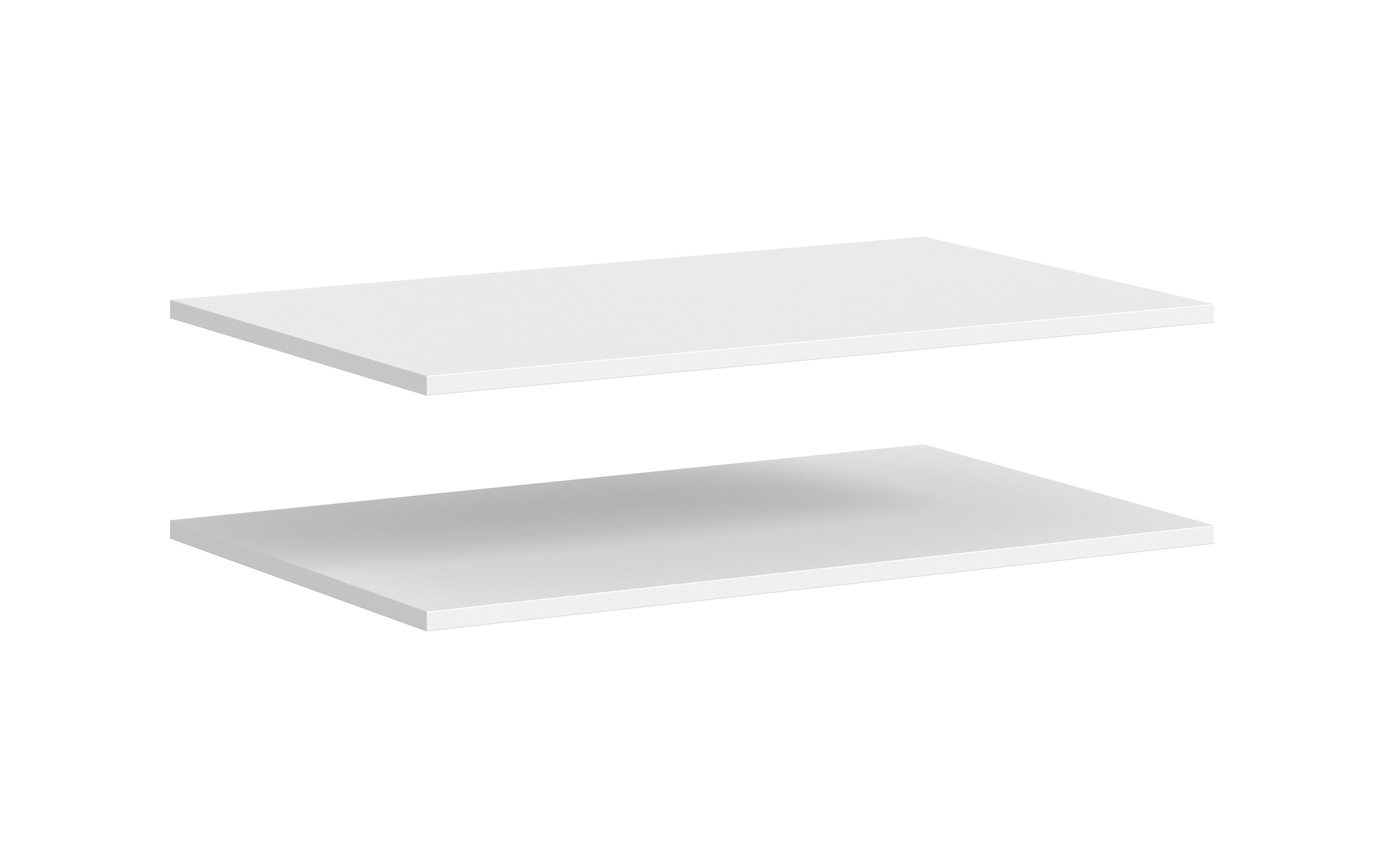 Belső Polc Szett 2-Er Set Zubehör - fehér, Modern, faalapú anyag (77,5/2/48cm) - Livetastic