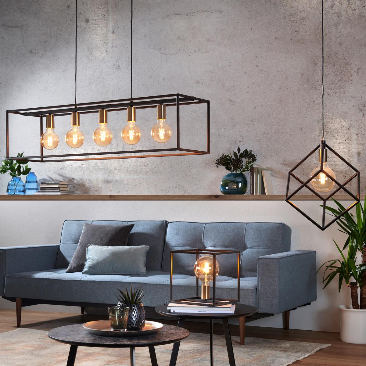 LAMPA WISZĄCA ENTHUSIASM *SBM* - czarny, Lifestyle, metal (110/25/150cm) - Marama