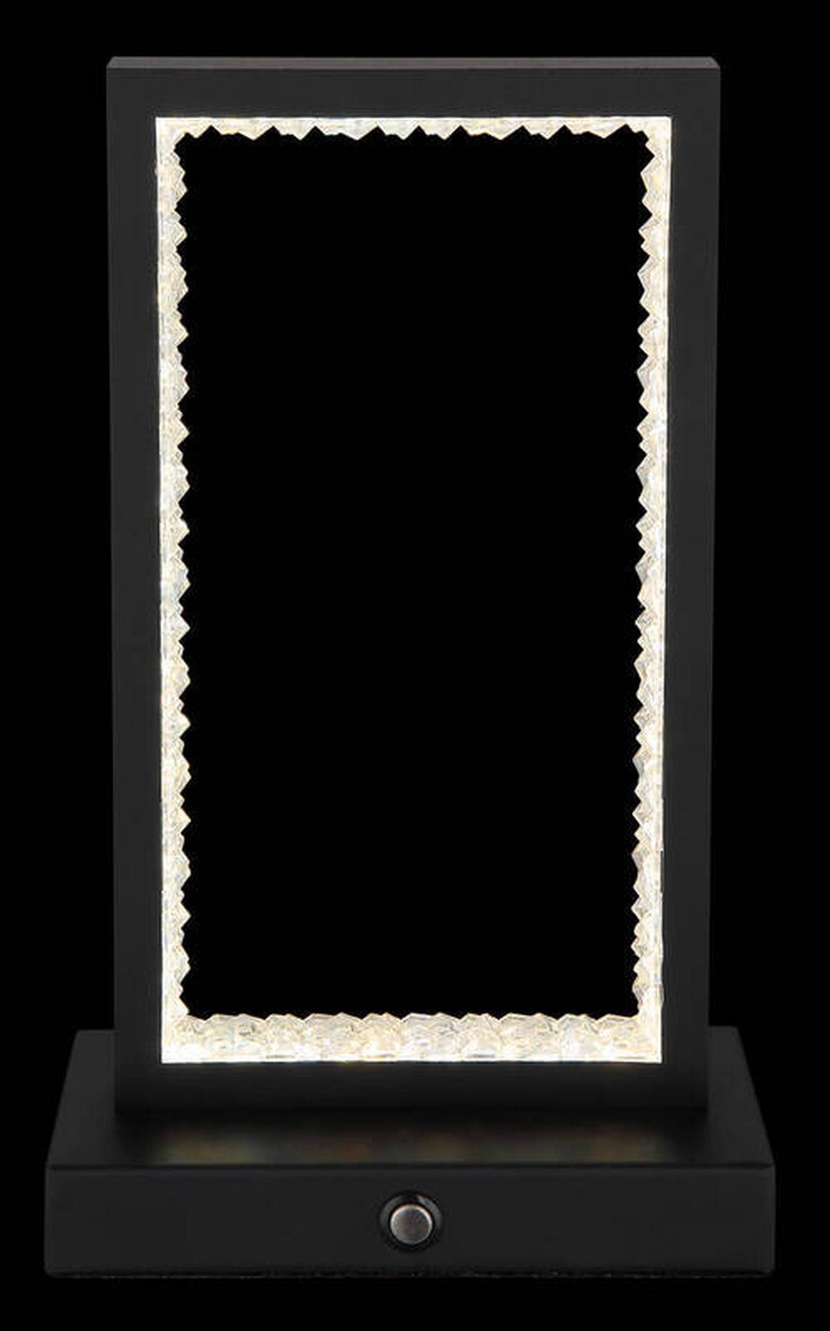 AKKU-TISCHLEUCHTE 24008S - Klar/Schwarz, Design, Kunststoff/Metall (14/7,5/23cm) - Globo