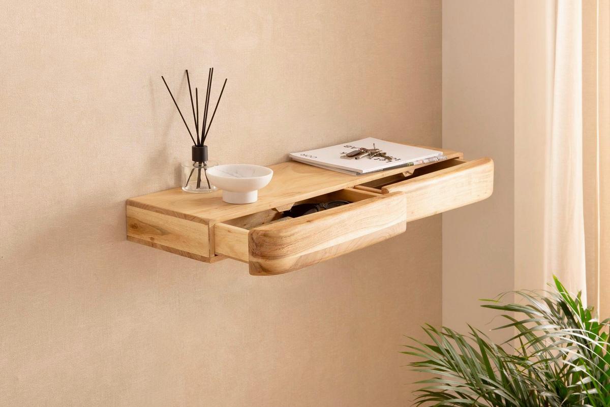 Wandboard Wl7.387 - Akaziefarben, Design, Holz (80/8/20cm) - Livetastic