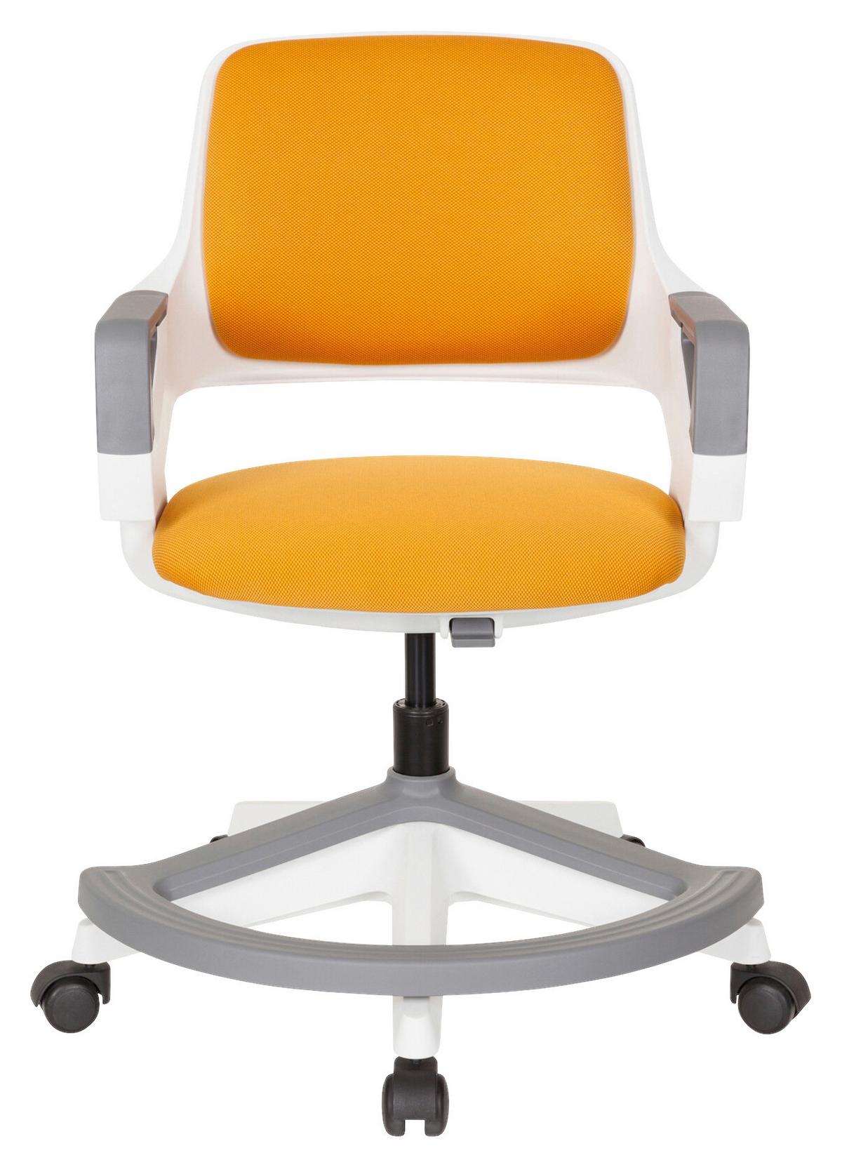 Jugenddrehstuhl Kid Flex ca. 53x80-93x60 cm Orange - Orange/Weiß, Basics, Kunststoff (53/80-93/60cm) - MID.YOU