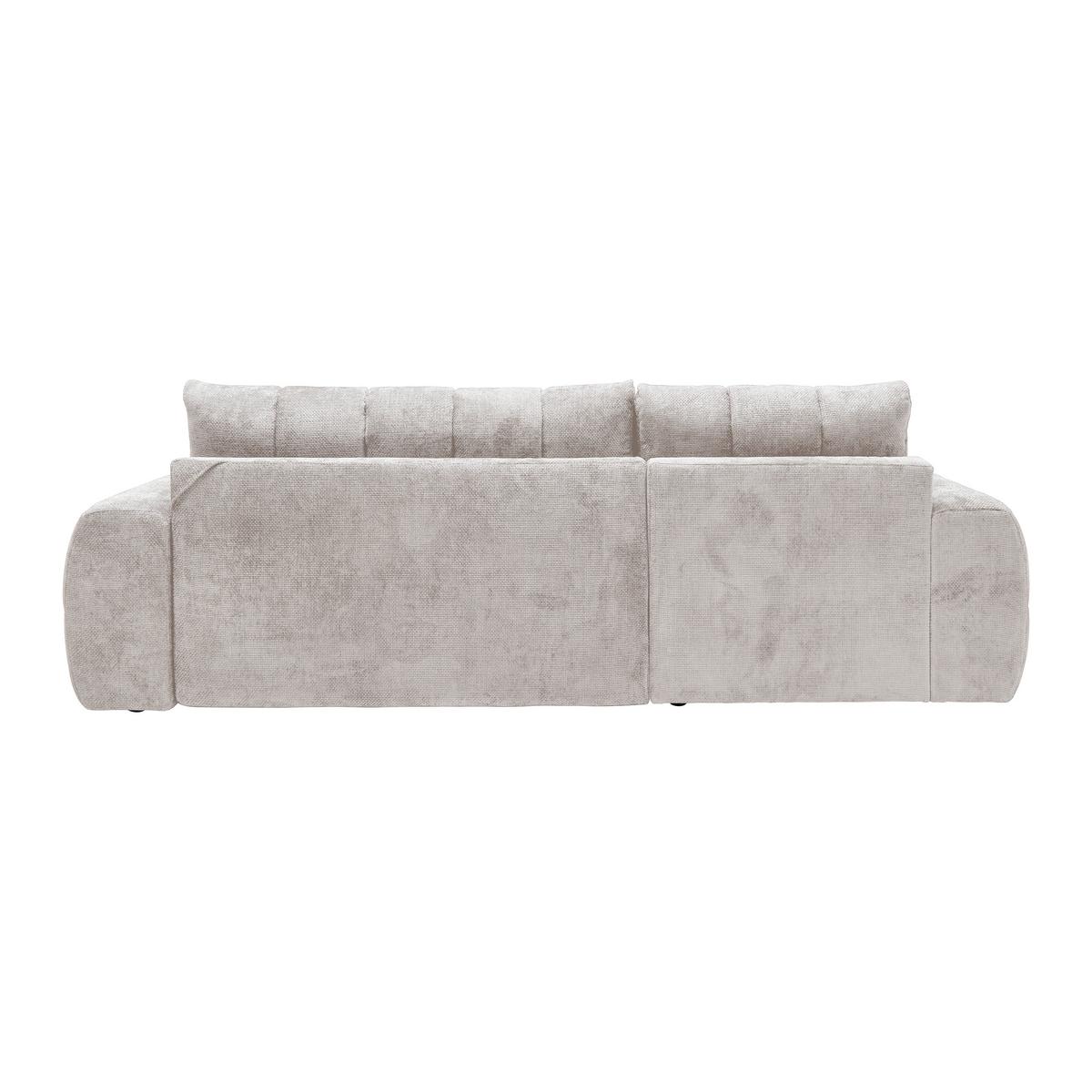 Wohnlandschaft Bolonia Creme - Schwarz Hochglanz/Creme, MODERN, Textil/Metall (166/93/273cm) - Mömax