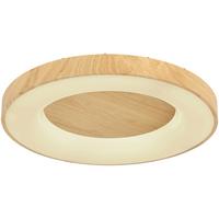 LED-Deckenleuchte Luzia Weiß/Eichefarben max. 43,3Watt - Eichefarben/Weiß, Kunststoff/Metall (60/60/10cm) - Premium Living