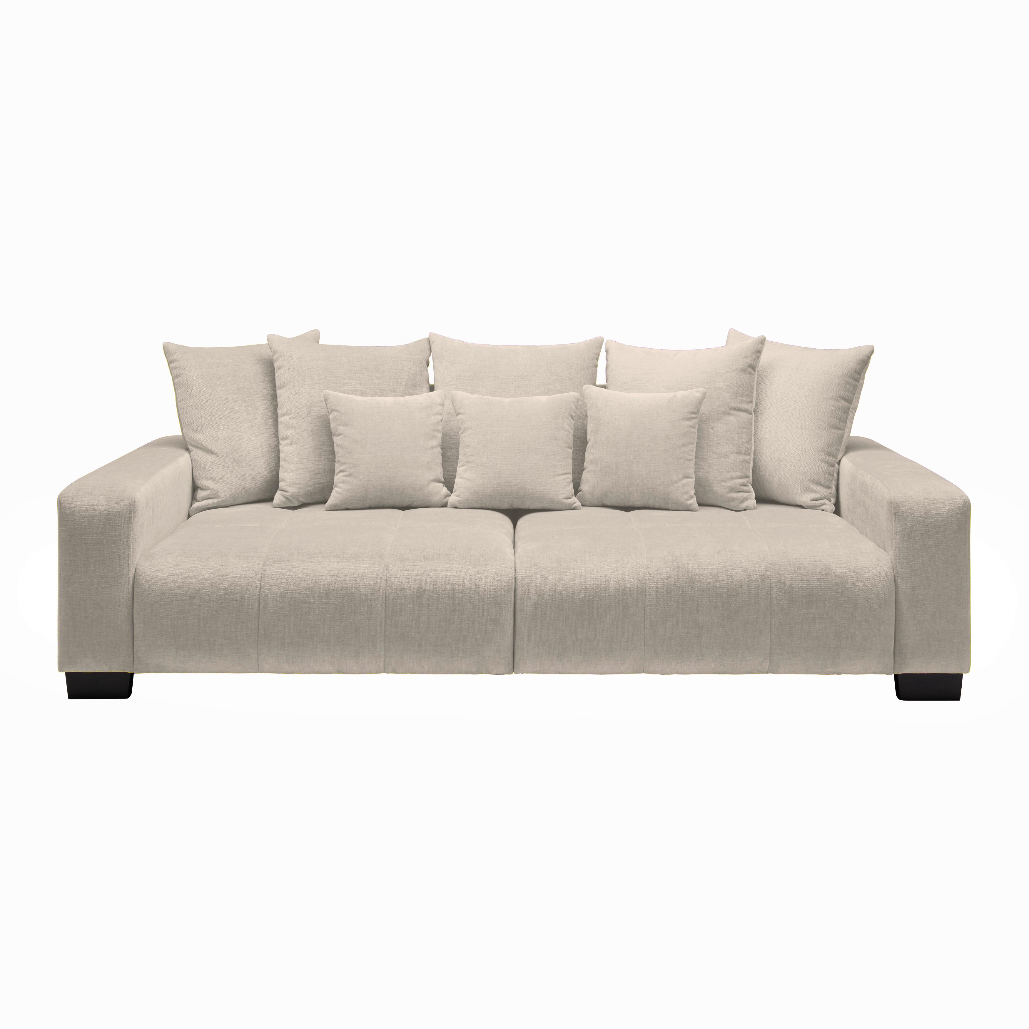 Bigsofa Matteo Greige - Greige/Schwarz, MODERN, Holz (246/93/124cm) - Based