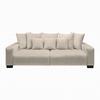 Bigsofa Matteo Greige - Greige/Schwarz, MODERN, Holz (246/93/124cm) - Based