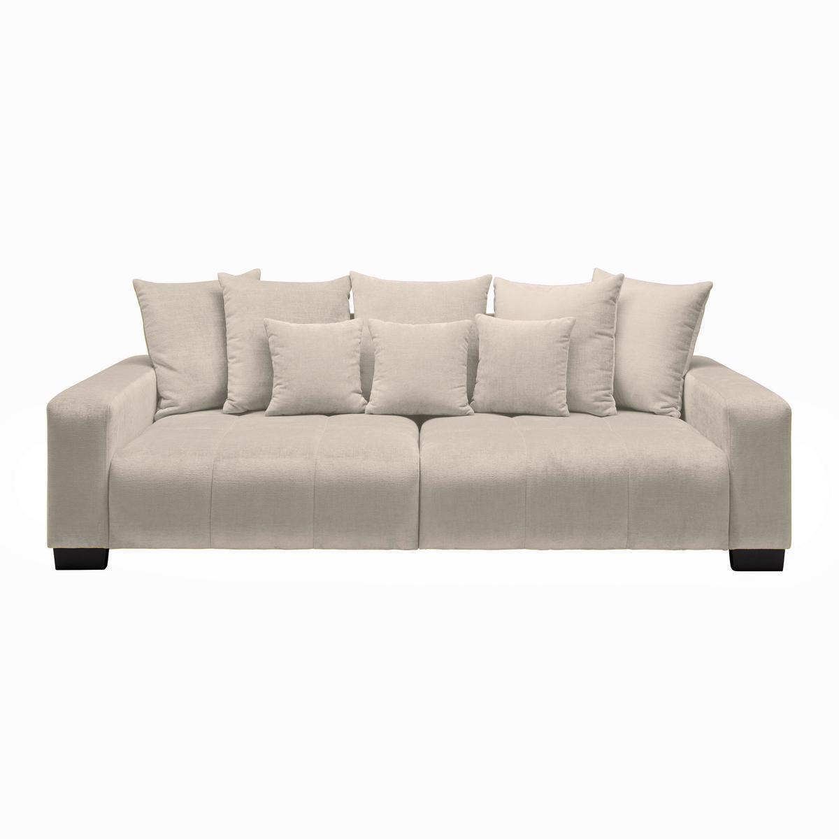 Bigsofa Matteo Greige - Greige/Schwarz, MODERN, Holz (246/93/124cm) - Based