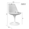 STOL CELIA - beige/vit, Modern, metall/textil (54,5/83/49cm) - Bessagi Home
