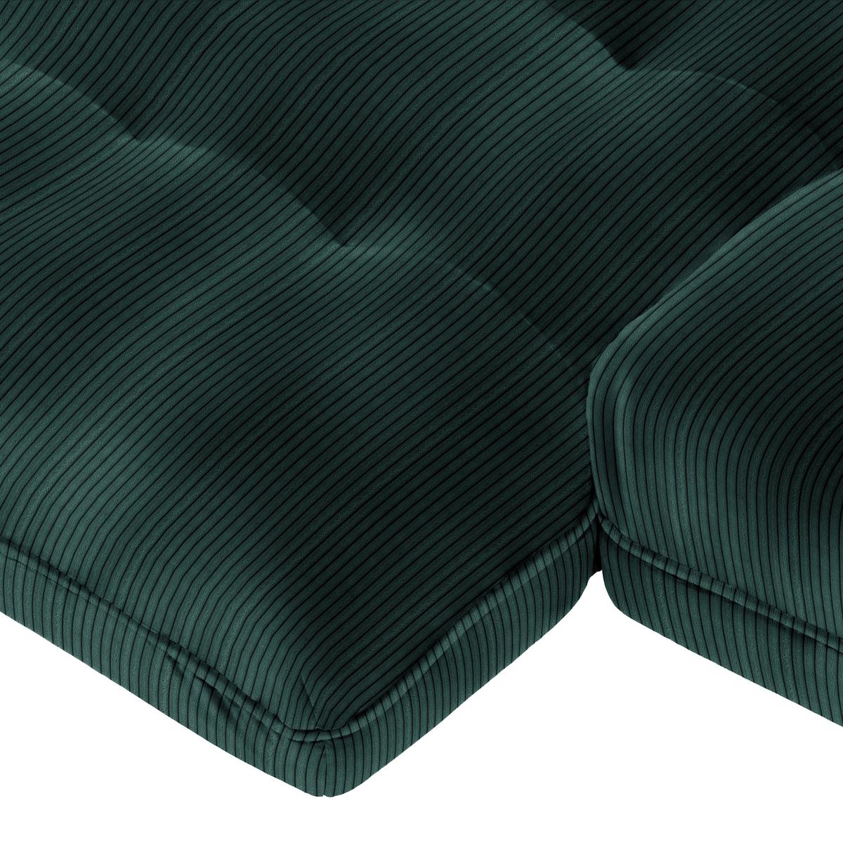Wohnlandschaft Vivo Dunkelgrün - Dunkelgrün/Schwarz, MODERN, Kunststoff/Textil (179/63/317cm) - Based