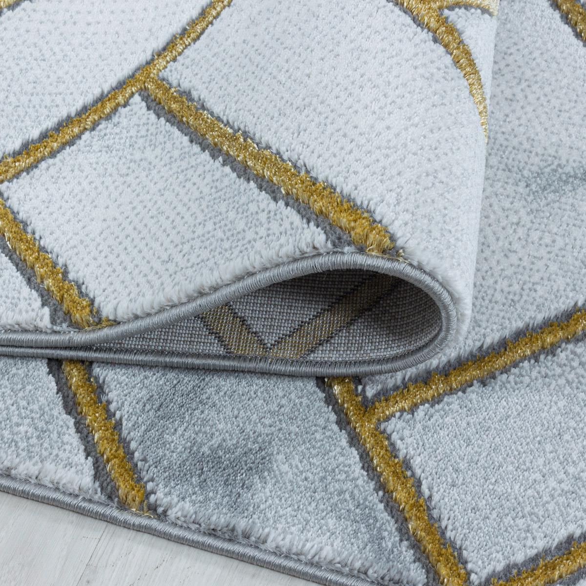 Webteppich Naxos Goldfarben ca. 140x200cm - Goldfarben, Design, Textil (140/200cm)