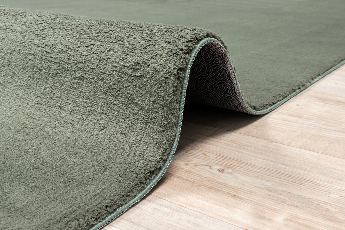 Fellteppich Loft Grün ca. 60x110cm - Grün, KONVENTIONELL, Textil (60/110cm)