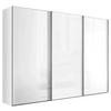 Schwebetürenschrank Lumos Weiß - Weiss/Alufarben, Konventionell, Glas/Holzwerkstoff (249/222/68cm) - Based