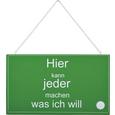 Dekoschild Reimi in Grün/Weiß - Weiß/Grün, Holzwerkstoff/Metall (23,2/13,5/0,5cm) - Mömax modern living