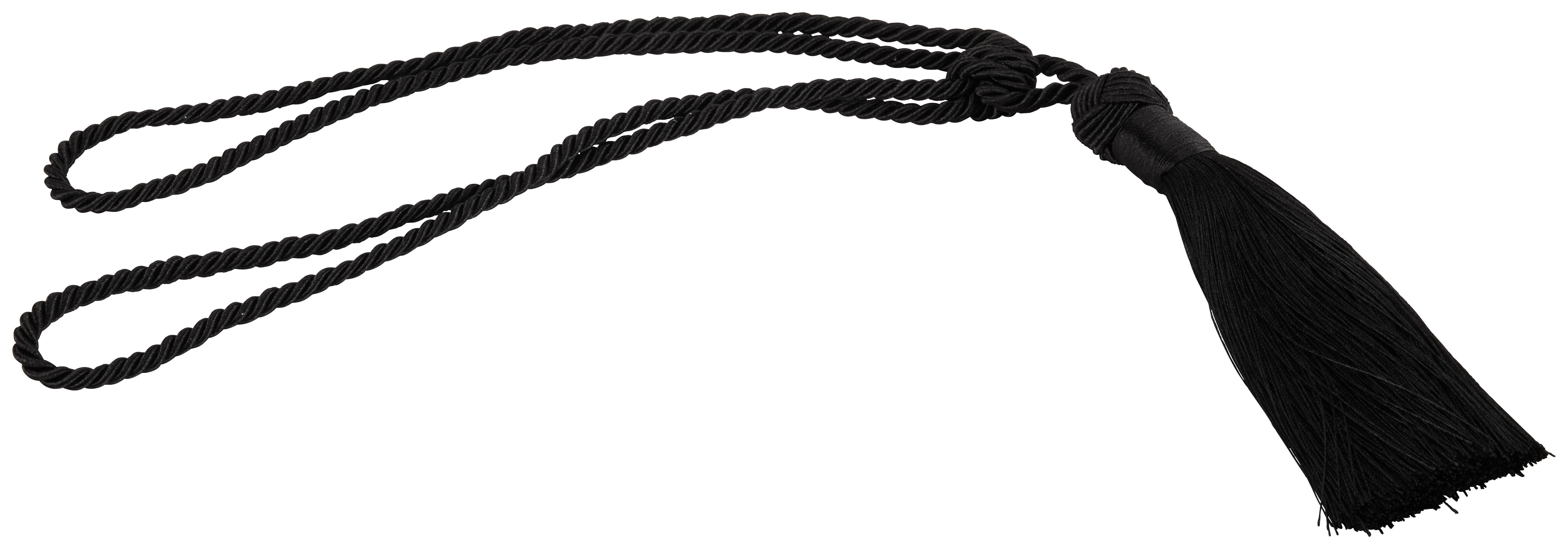 Raffhalter Kordel in Schwarz - Schwarz, Textil (58cm) - Modern Living