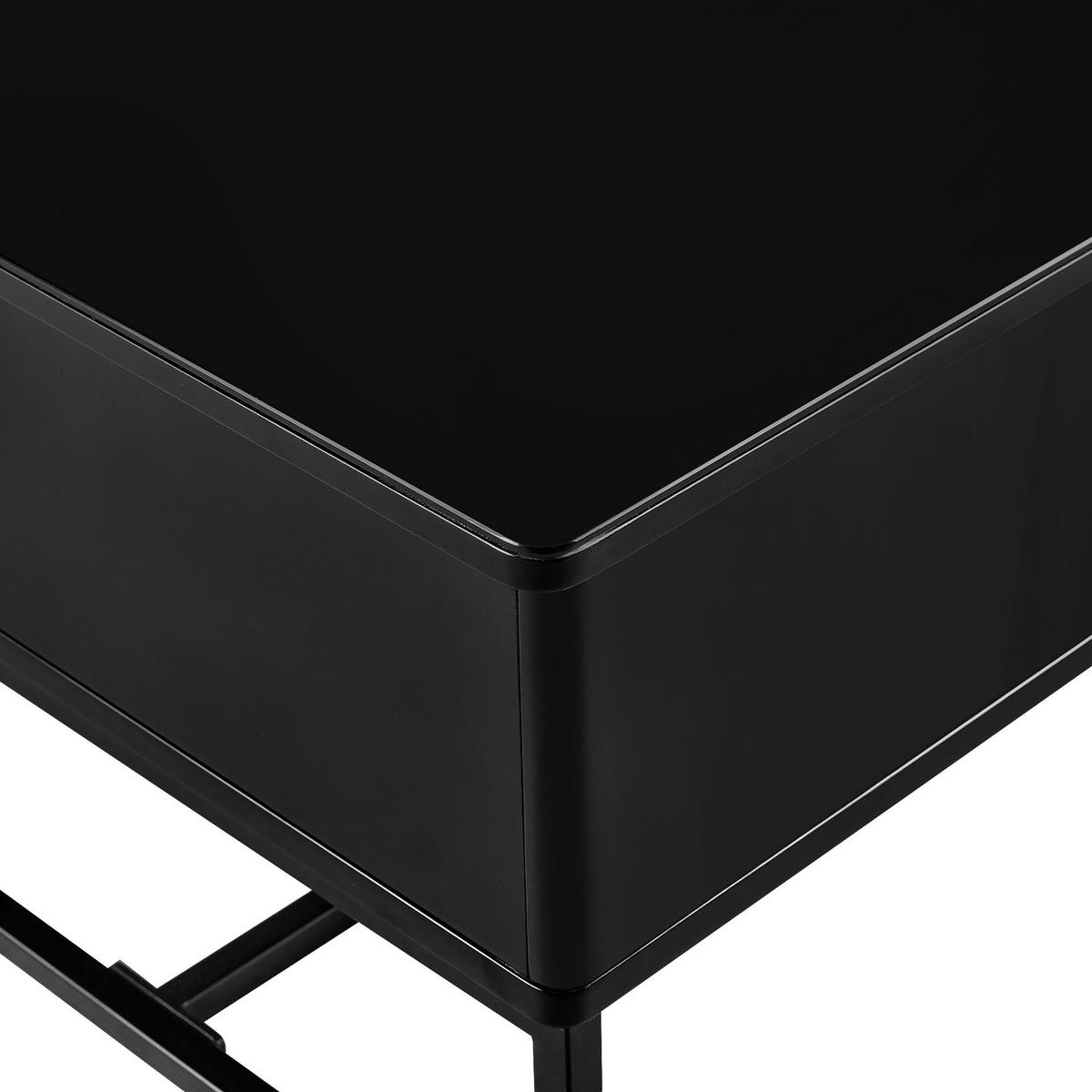 STOLIK KAWOWY WILNO - czarny, Design, metal (70/40,5-65,5/60cm) - Livetastic